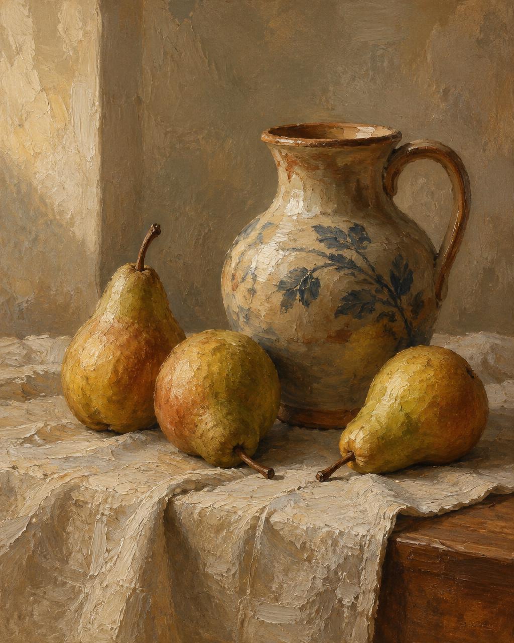 Three Pears and a Jug